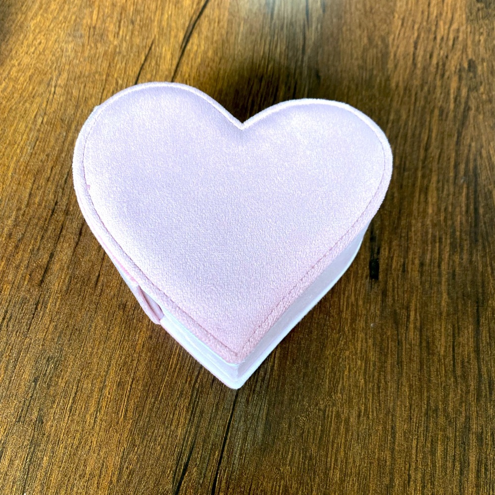 Heart-Shaped Pink Jewelry Case